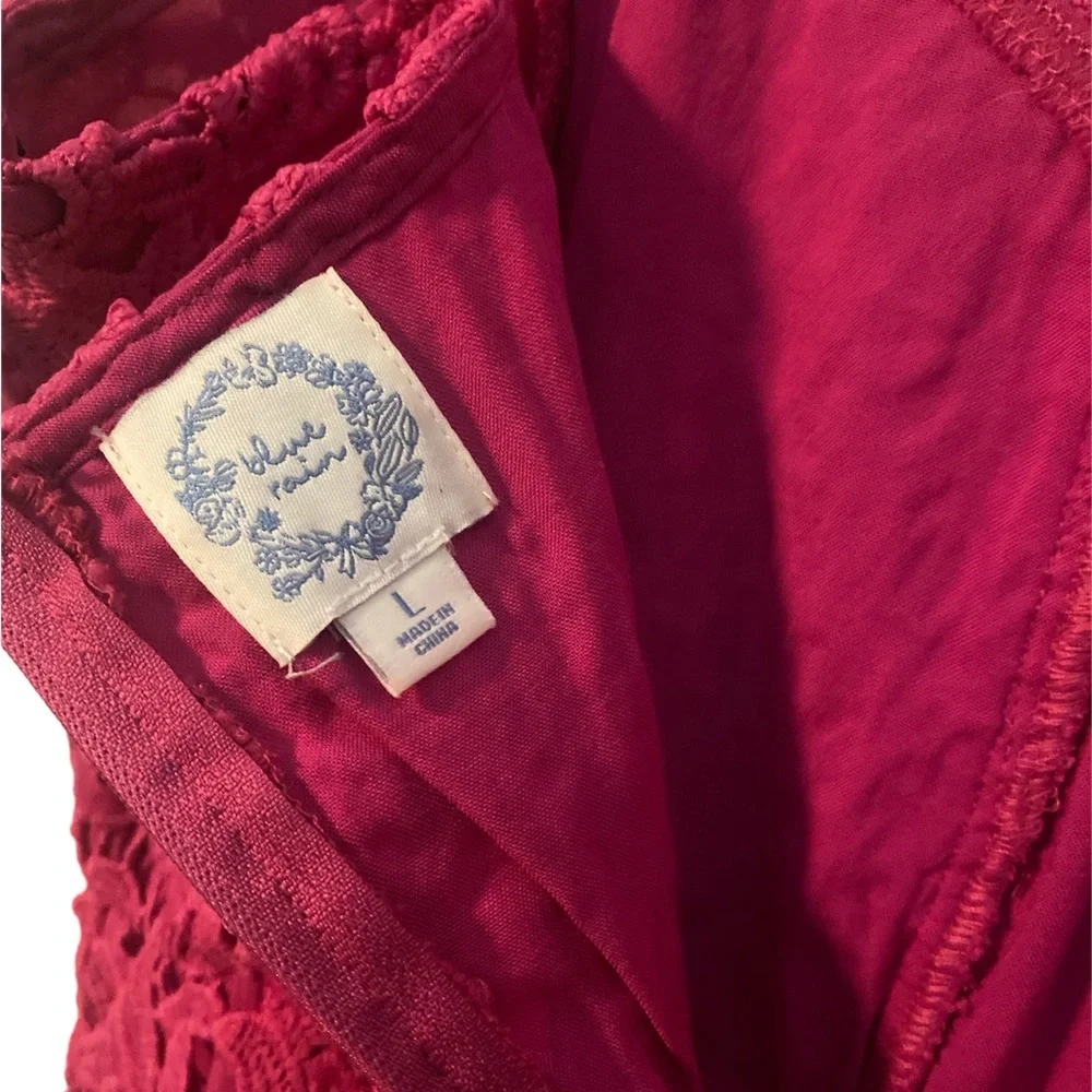 Blue Rain Women's Pink Sleeveless Dress Size L Lacy mini dress - Picture 5 of 10